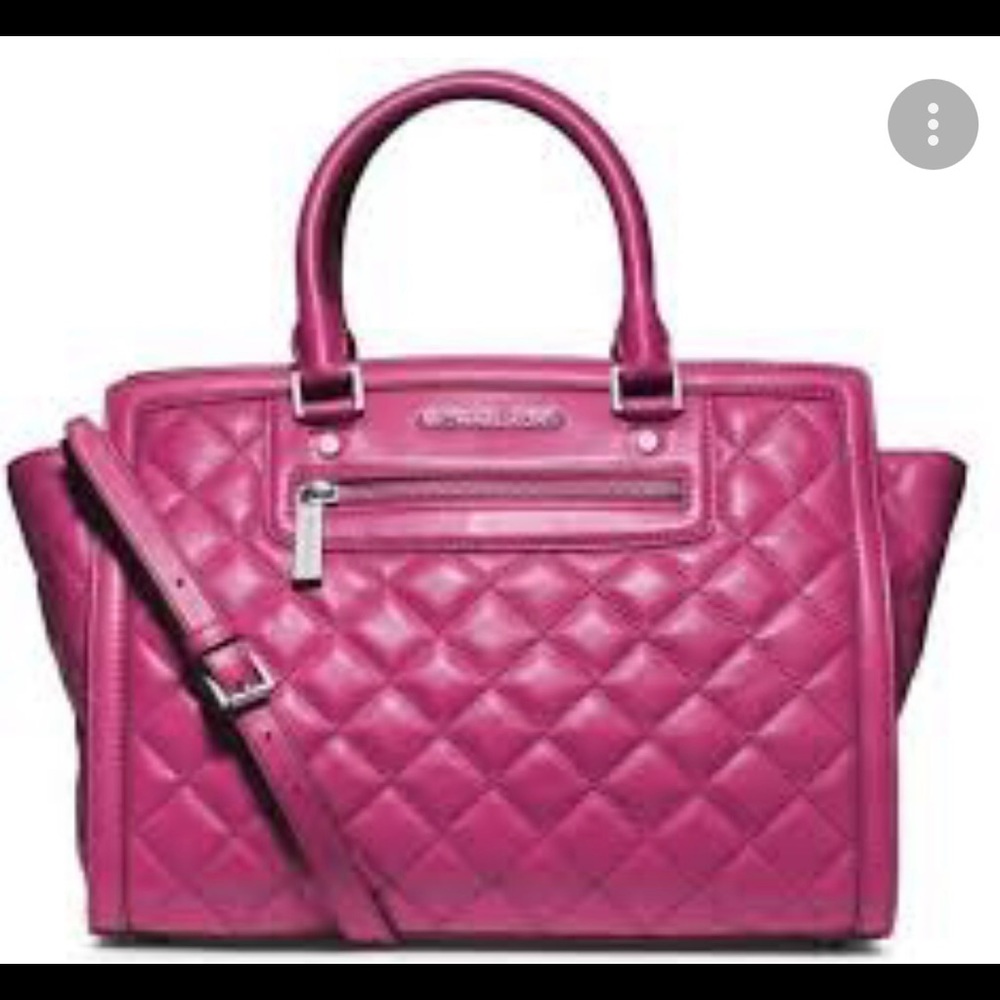 ❤️SOLD❤️🎉🎉🎉HOST PICK💕💕🎉🎉Michael Kors Selma Quilted Satchel Pink - Picture 4 of 16